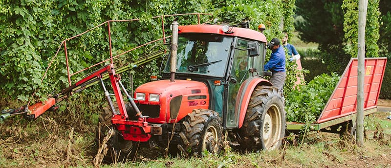 Tractor de cosecha