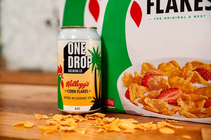Colaboración entre cerveza y marca de comida: cerveza Corn Flakes