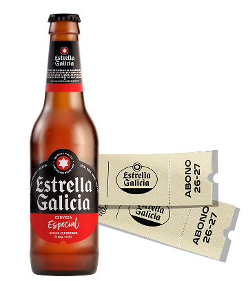 Botella y abonos Estrella Galicia