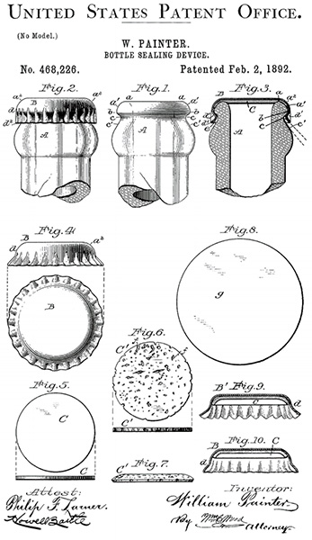 Patente del tapón corona