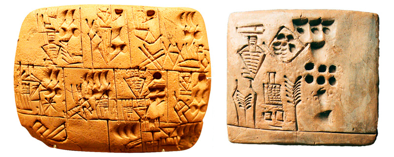 Tablilla cuneiforme con motivos de cerveza en Mesopotamia