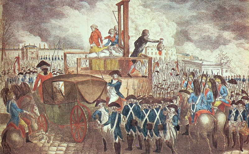 Luis XVI en la guillotina