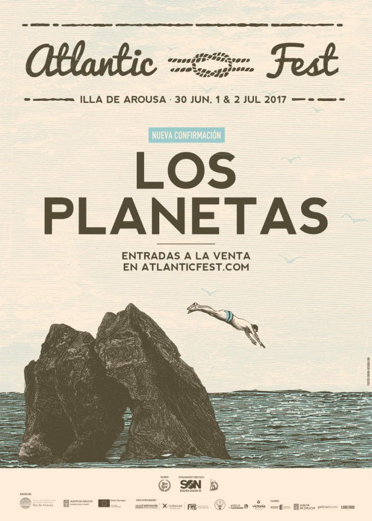 Cartel Atlantic Fest con Los Planetas